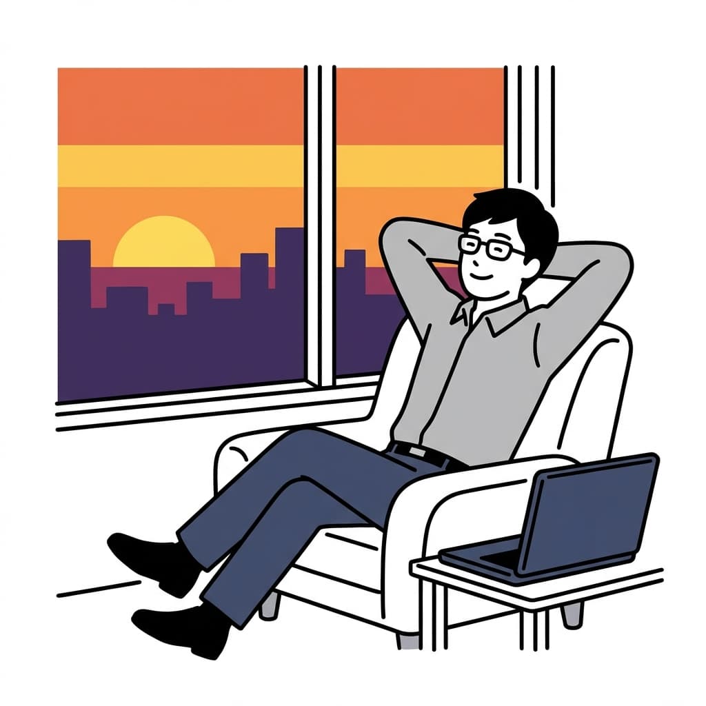 穏やかな夕方の風景